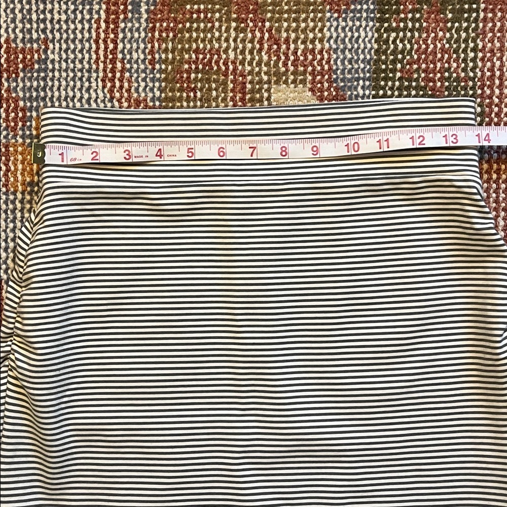 Carve Design Elastic Waist Green and white Striped Skirt Size XS - Picture 2 of 7